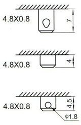 Interruttore a bilanciere rettangolare KCD1-201-4, nero 250V/6A